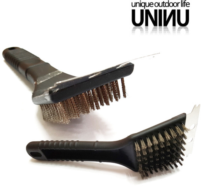 유니앤유 BBQ 청소 솔 화로대 캠핑, 검정, 1개