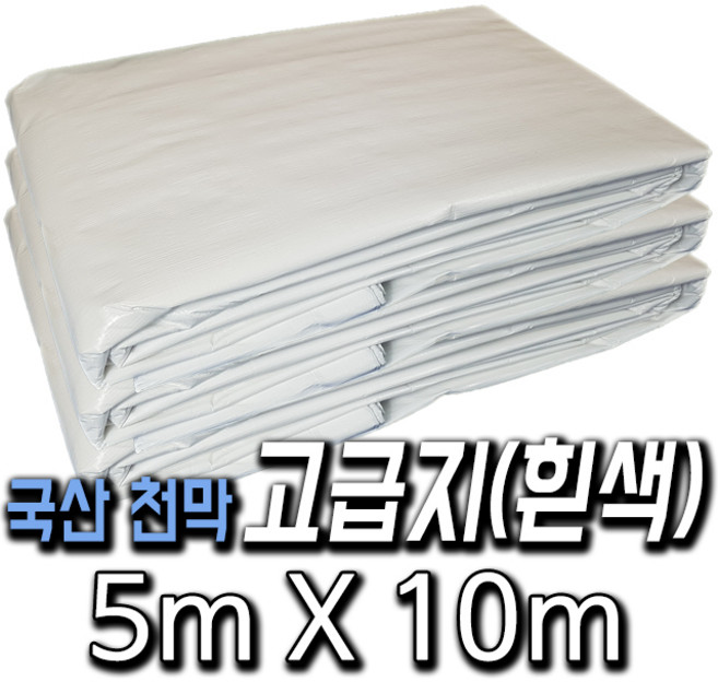 한국조달산업 PVC 타포린 바람 막이 방수 천막 옥상 천막천 천막사 캠핑, 고급지(흰색) : 5m X 10m, 1개