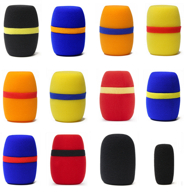 IMI 고급형 유선 무선 마이크 스폰지 솜 . 구즈넥 커버, 3-1. 주황-검정