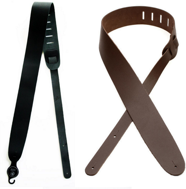 다다리오 통가죽 기타 스트랩 멜빵 어깨끈, 통가죽 블랙, 1개