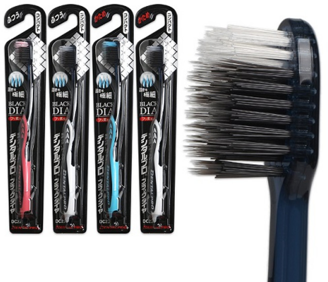 덴탈프로 칫솔 블랙다이아 울트라슬림 컴팩트 보통모 DC22, 1개, 1개입