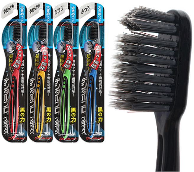 덴탈프로 블랙 칫솔 울트라슬림 빅헤드 부드러운모 B31, 1개, 초미세모(초극세모)