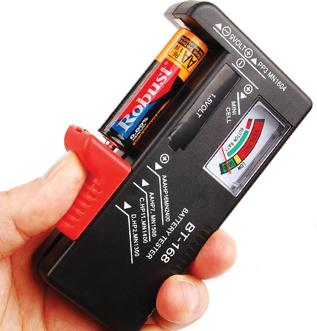 배터리테스터기 건전지 잔량 체크기 밧데리측정 건전지측정, 1세트