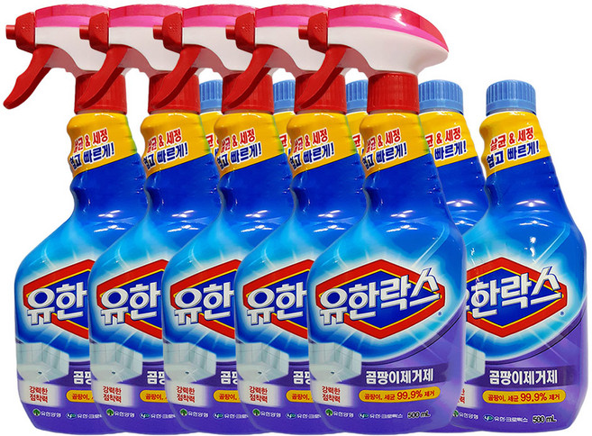 유한락스 new 곰팡이제거용 500+500ml, 1L, 5세트