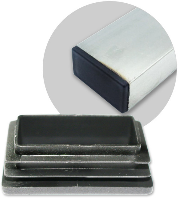 16mm ~100mm PVC 사각파이프 마감캡 엔드 사각캡 파이프마개 부속, 1개