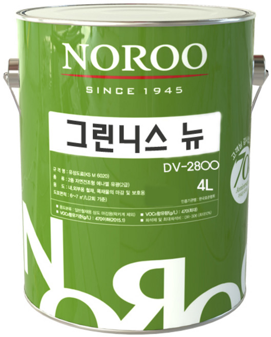 노루페인트 목재용 유성니스 그린니스 뉴 4L 투명, 1개