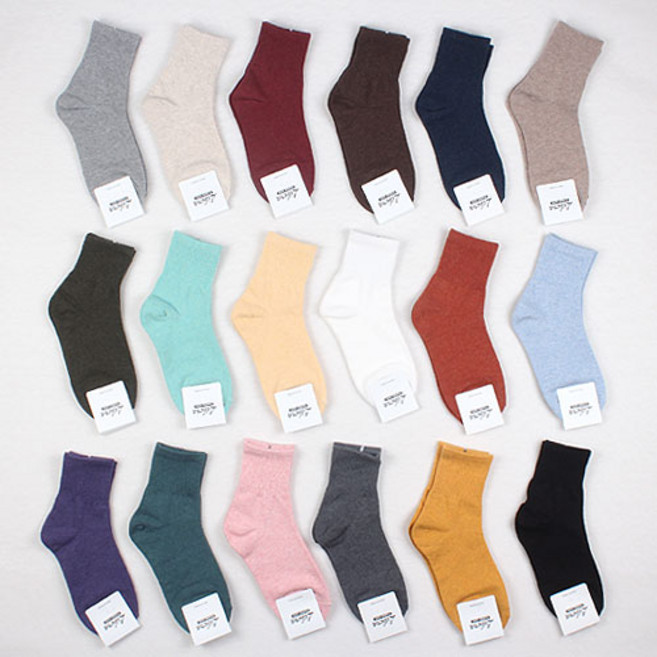 양말예찬 여성 하프골지 무지양말