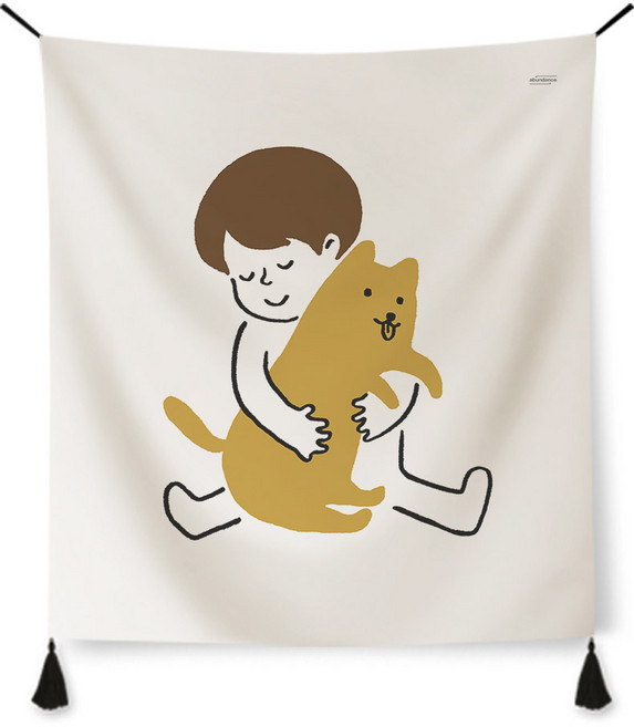 어번던스 디어 마이펫 패브릭 포스터 가리개커튼