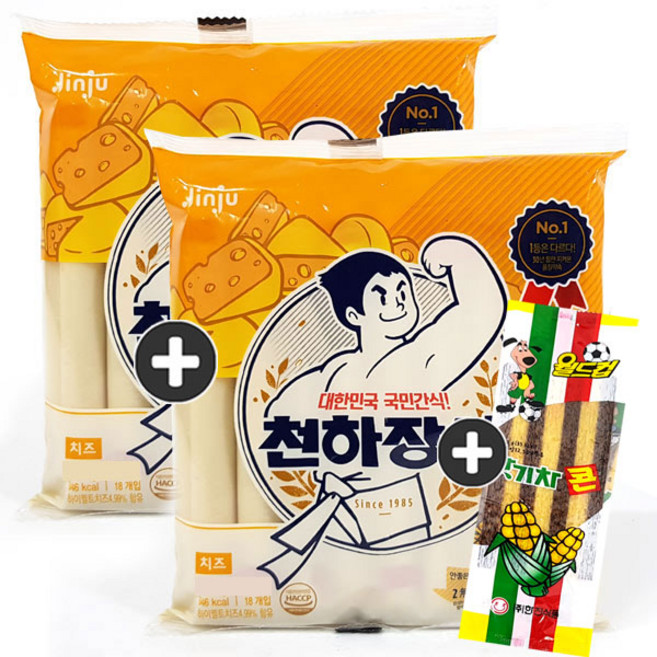 진주햄 NEW천하장사(치즈 504g) x 2봉(+맛기차콘 1봉) 소시지, 504g, 2봉