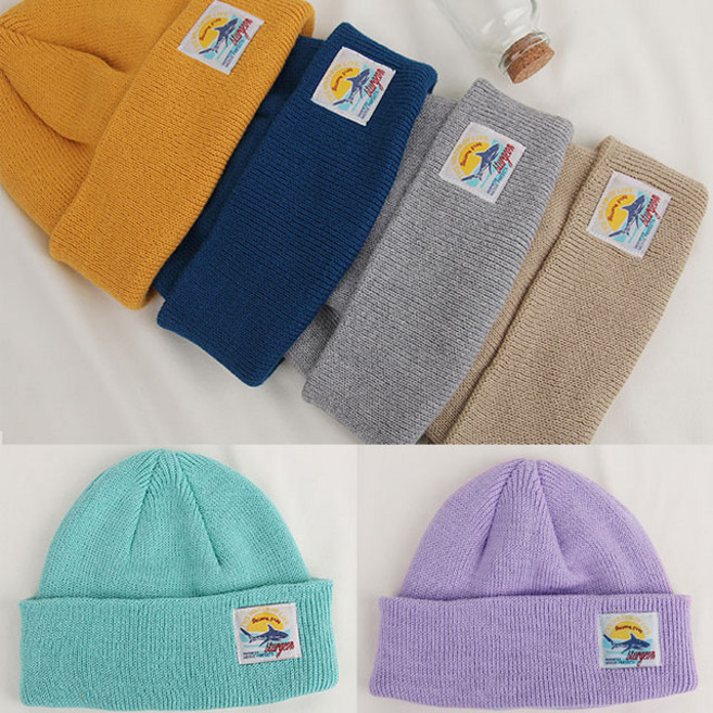 이코마켓 베이비 튜나 남자 여성 숏 비니 와치캡 봄모자