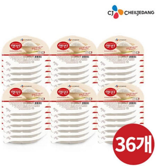 햇반 백미밥, 210g, 36개