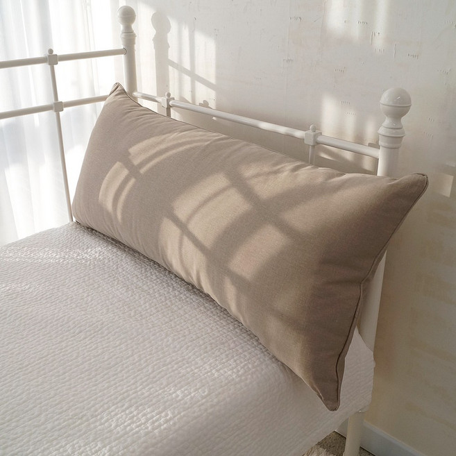 라움스튜디오 브러쉬드코튼 헤드쿠션, 라떼브라운