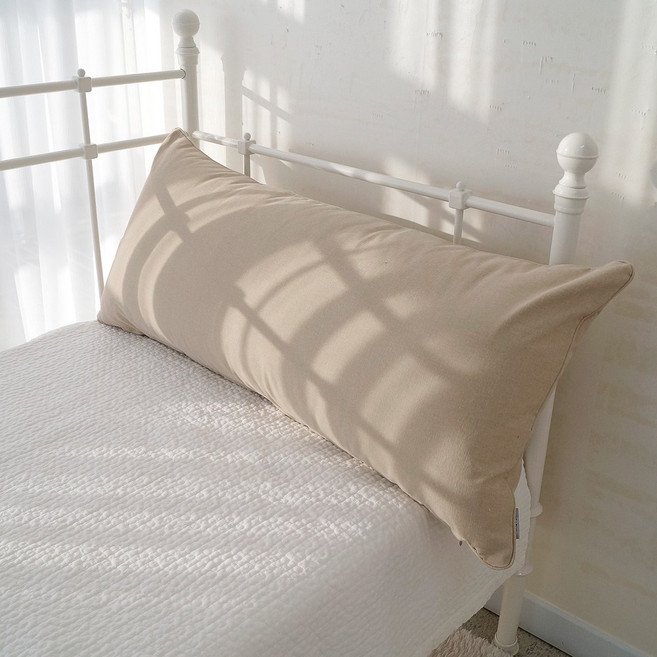 라움스튜디오 브러쉬드코튼 헤드쿠션, 샌드베이지