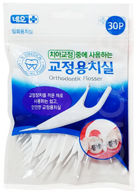 네오메디칼 교정용 치실, 30개입, 1개