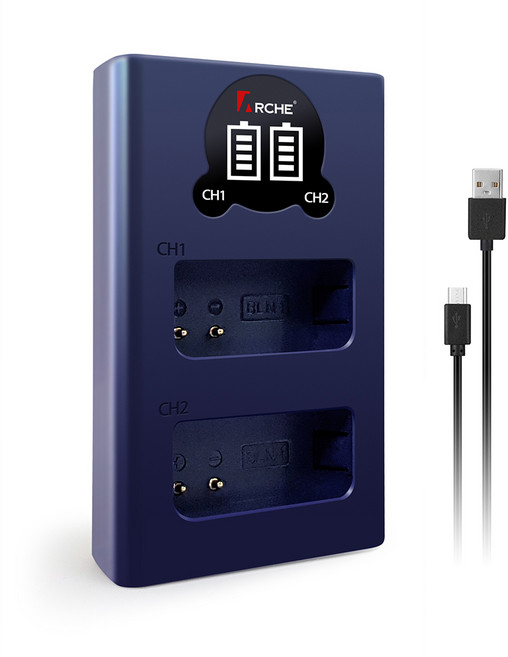 무료 올림푸스 BLN-1 LCD 듀얼충전기 OM-D E-M5 MARK2