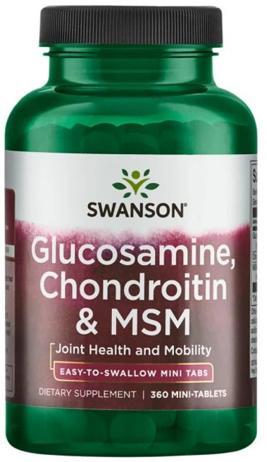 스완슨 글루코사민 콘드로이친 & MSM 미니 타블렛, 360정, 1개 - 쿠팡