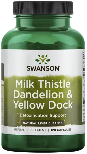 스완슨 밀크 씨슬 단델리온 & 옐로 독 캡슐, 120정, 1개 - 쿠팡