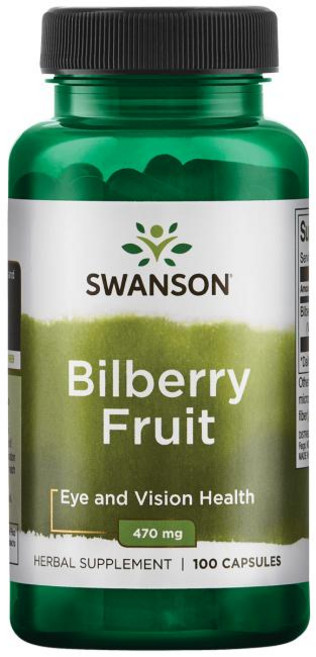 스완슨 빌베리 프루트 470mg 캡슐, 1개, 100정