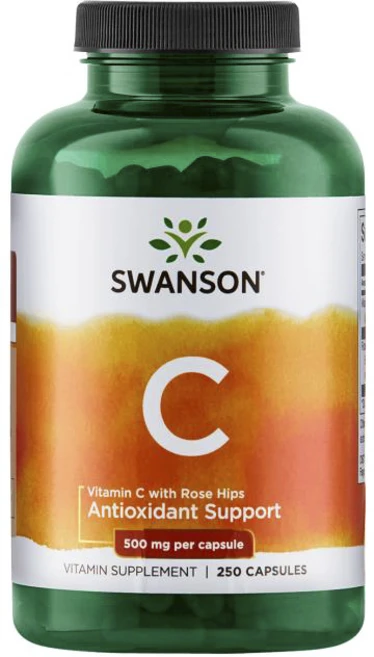 스완슨 비타민 C 로즈 힙 포함 500mg 캡슐, 1개, 250정 - 쿠팡