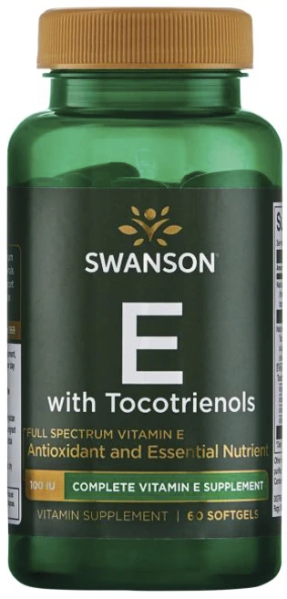 스완슨 풀 스펙트럼 비타민 E 토코트리에놀 소프트젤, 1개, 60정 - 쿠팡