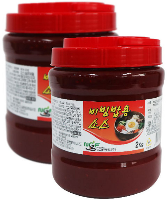 뉴그린 비빔밥용소스2kg 6개 1박스 비빔고추장, 2kg