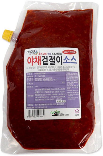 뉴그린 오로지 야채겉절이소스2kg 1개, 2kg
