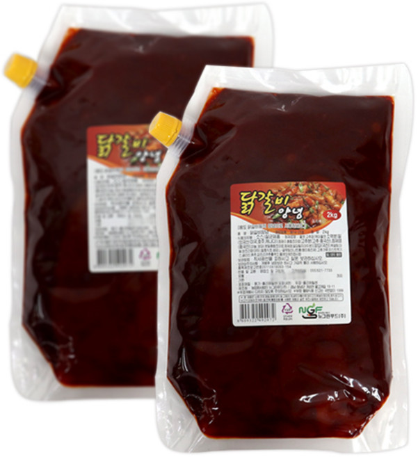 뉴그린 닭갈비양념2kg 6개 1박스, 2kg