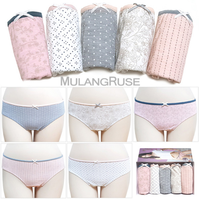 제이코튼 5매 여성 데일리 팬티 스판 면소재 주니어 학생 성인 청소년 요일팬티