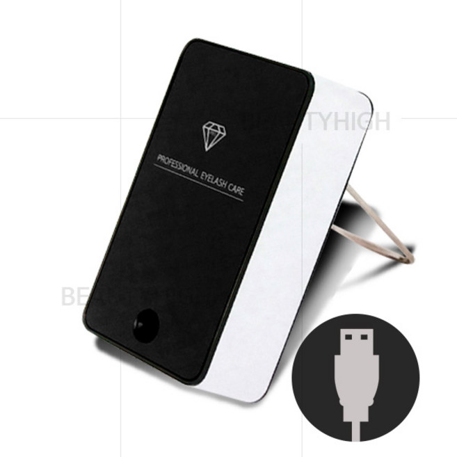 속눈썹 PBS 사각송풍기(블랙) USB충전식 속눈썹연장재료, (블랙)