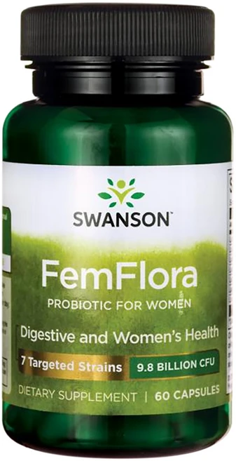 스완슨 펨플로라 프로바이오틱 여성용 캡슐, 60정, 1개 - 쿠팡