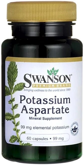 Swanson 포타슘 애스퍼테이트 99mg 캡슐, 1개, 60정 - 쿠팡