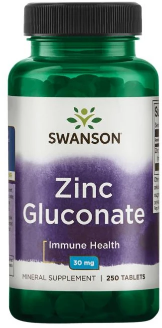 스완슨 아연 글루코네이트 30mg 타블렛, 250정, 1개 - 쿠팡
