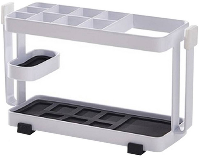 LUEN 오포키 칫솔 꽂이 걸이 홀더 스텐 도자기 거치대 통 스탠드 욕실 용품 면도기 치약 트레이, 화이트, 1개