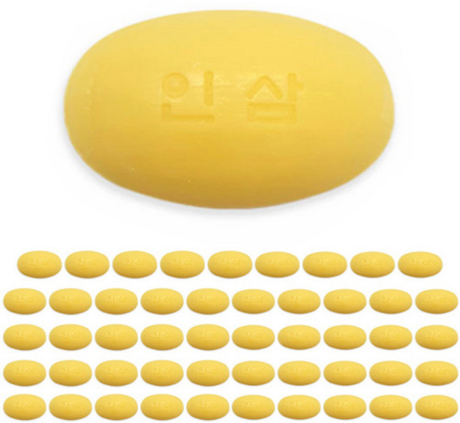 TRM 국산 업소용 알뜰 인삼비누 50개, 120g