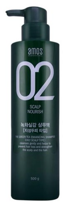 아모스 녹차실감 지성 탈모샴푸, 500g, 3개