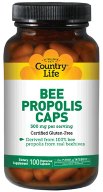 Country Life 비 프로폴리스 캡 500 mg 베지테리안 캡슐, 100정, 1개 - 쿠팡