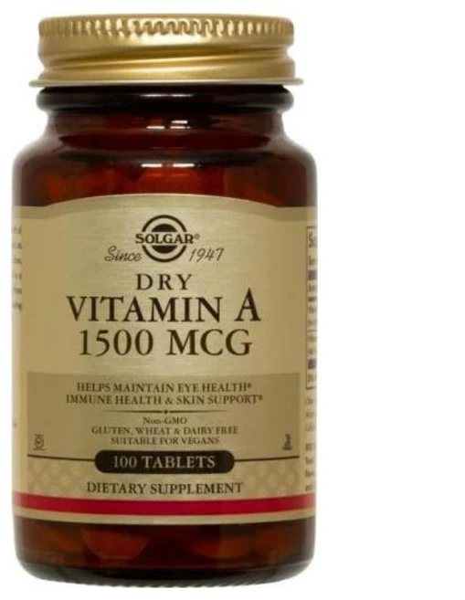 솔가 드라이 비타민A 1500mcg 타블렛, 100정, 1개 - 쿠팡