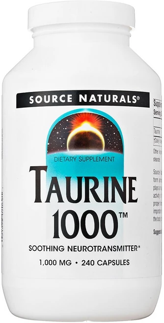소스네츄럴스 Source Naturals 타우린 1000mg 캡슐, 240정, 1개 - 쿠팡