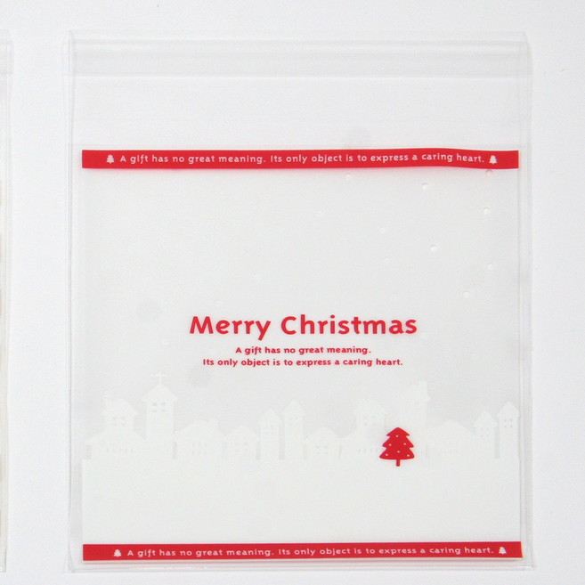 핌스토리 크리스마스 할로윈데이 생일 쿠키 간식 포장지모음, 6.화이트크리스마스, 1개