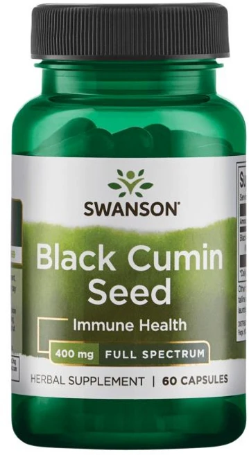 Swanson 풀 스펙트럼 블랙 큐민 씨드 400mg 캡슐, 1개, 60정 - 쿠팡