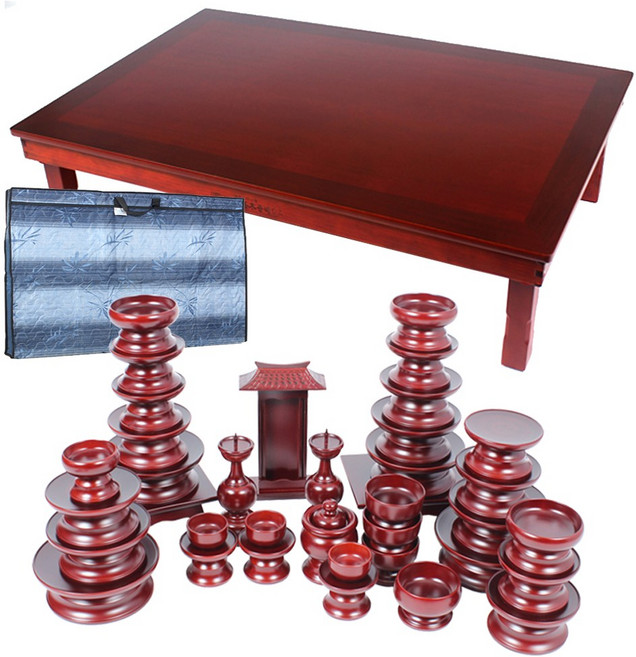 남원공방 늘해랑 복 제기세트 47P x 교자상 1200 x 810 (커버포함), 1세트, 늘해랑 제기세트 37P+교자상120-81(커버포함)