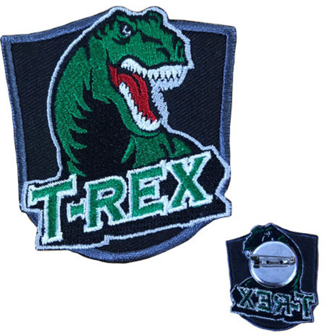 공룡기 공룡 자수 와펜 패치 (옷핀부착)