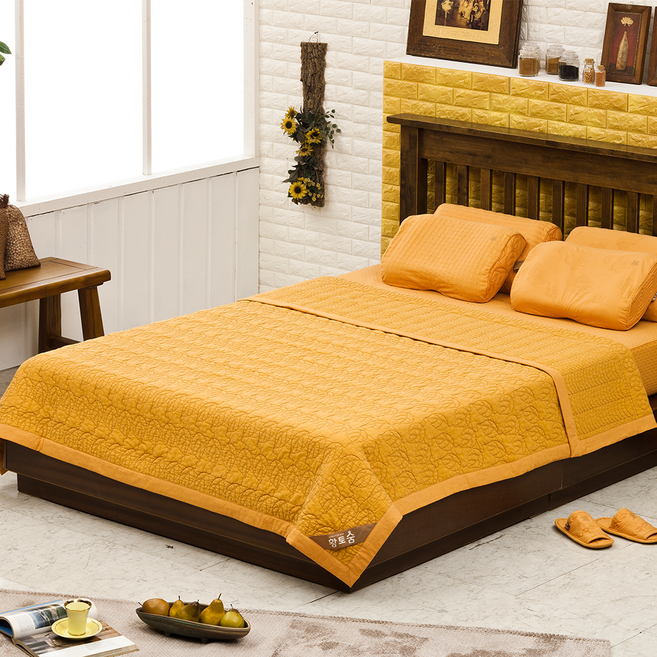 황토숨&자연휴 황토 편백향기담은이불 나뭇잎무늬