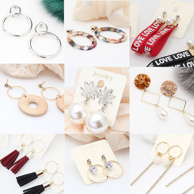 블랙마녀[ 1900원~ ] 예쁜귀걸이 링귀걸이 태슬