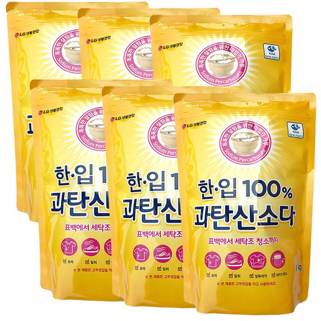 한입 100% 과탄산소다, 1kg, 6개