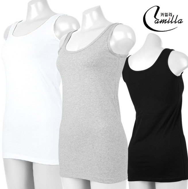 카밀라 여성면스판롱조끼나시런닝702R