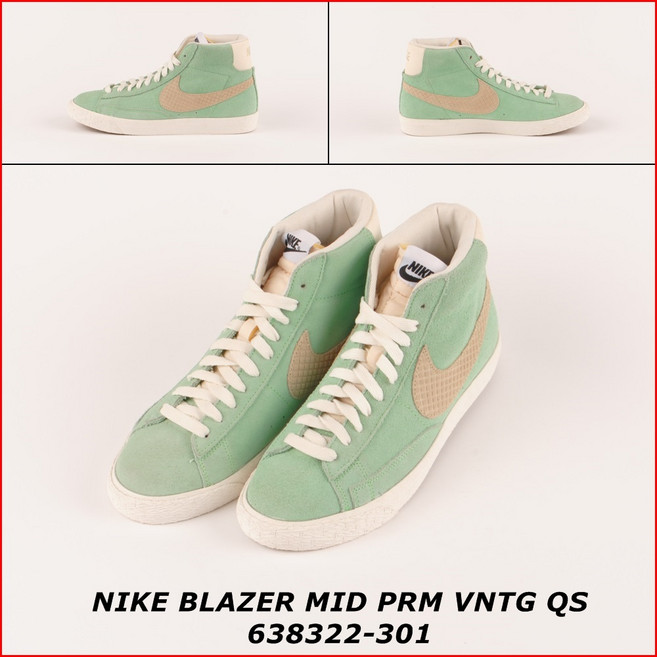 나이키 블레이져 미드 프리미엄 빈티지 QS 그린 638322-301 국내배송 NIKE BLAZER MID PRM VNTG