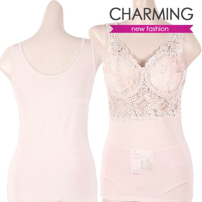챠밍 여성인견소프트몰드고급레이스런닝브라209R