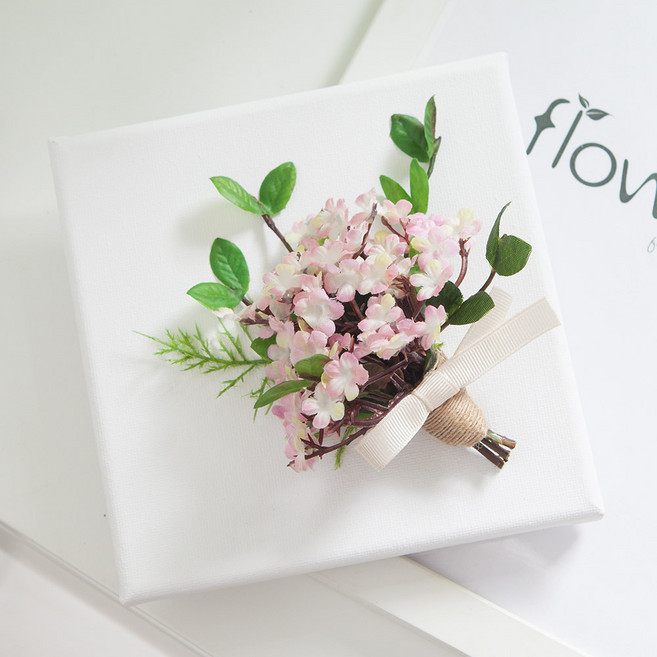 안개꽃 조화 꽃 캔버스 액자 다발 set 15cm 3컬러 인테리어 벽걸이 장식 소품 꾸미기, 화이트(펜포함)