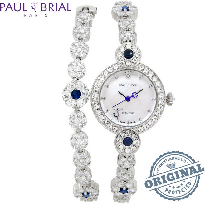 폴브리알 [백화점 정품] 샤르트르 PB8019WT 여성용 큐빅팔찌시계 (정품 쇼퍼백 증정)
